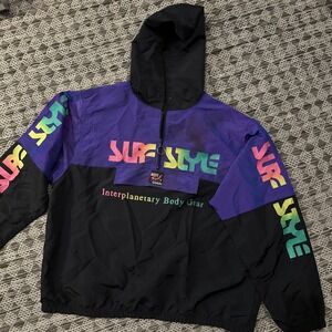 Vintage 90s Surf Style Interplanetary Body Gear Pullover Windbreaker One Size